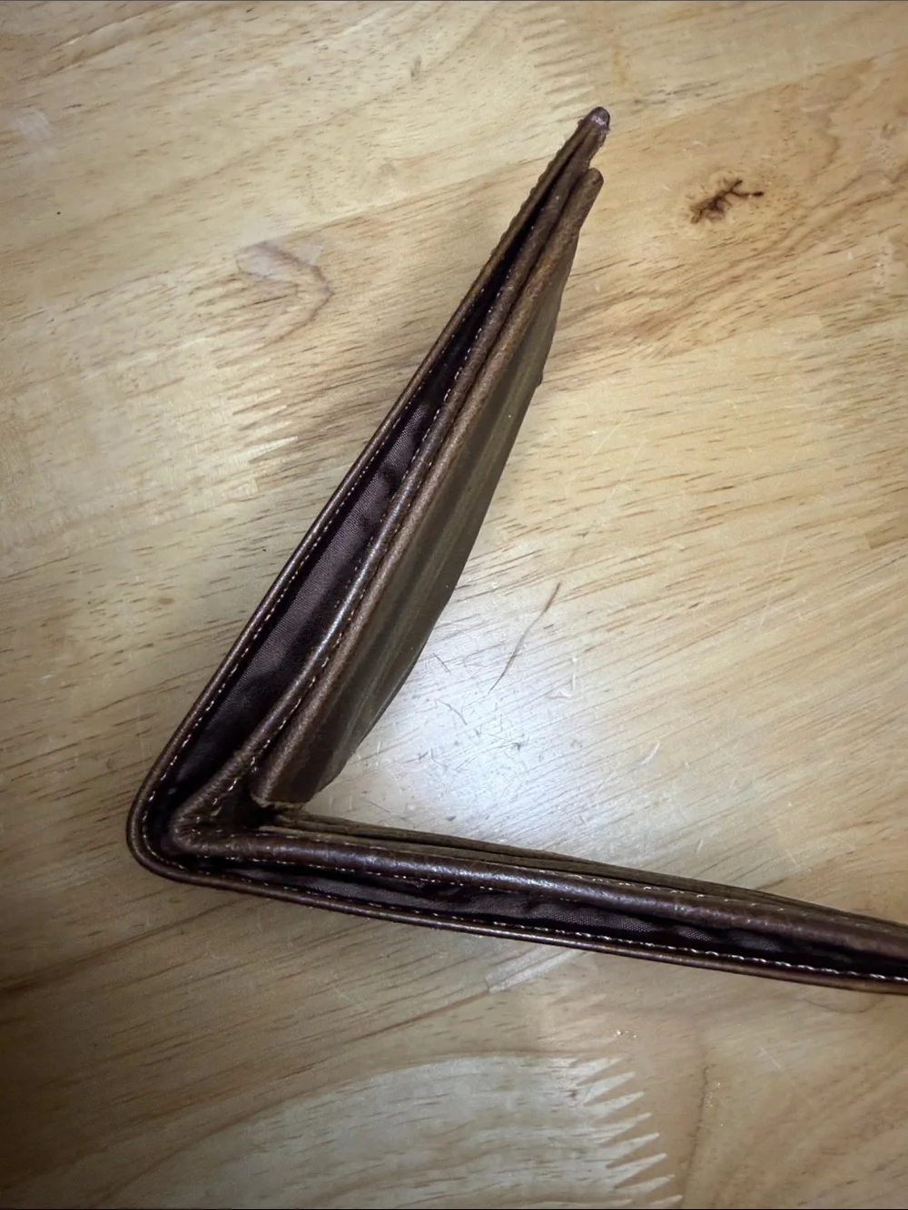J. Crew Dark Brown Leather Bifold Card Holder
